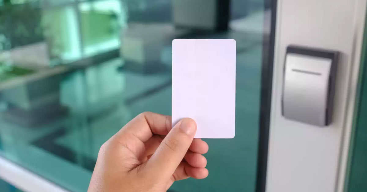Hand-using-security-key-card